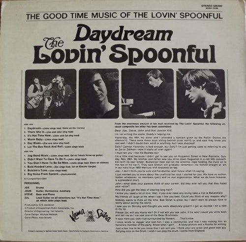 LOVIN' SPOONFUL, the Daydream (Kama Sutra - Germany original) (VG) LP