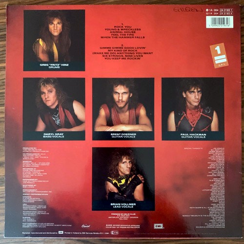 HELIX Walkin' The Razor's Edge (Capitol - Europe original) (VG+) LP