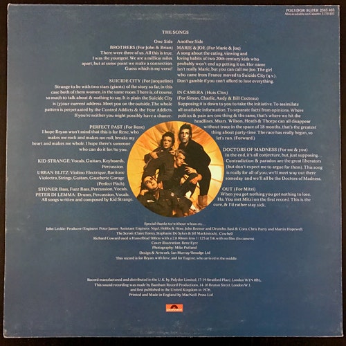 DOCTORS OF MADNESS Figments Of Emancipation (Polydor - UK original) (VG+) LP