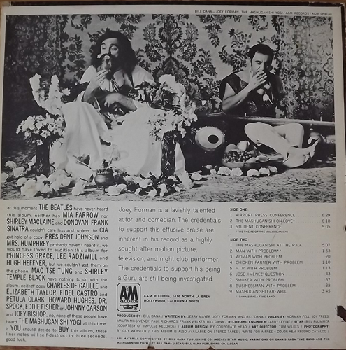 BILL DANA & JOEY FORMAN The Mashuganishi Yogi (A&M - USA original) (VG+) LP