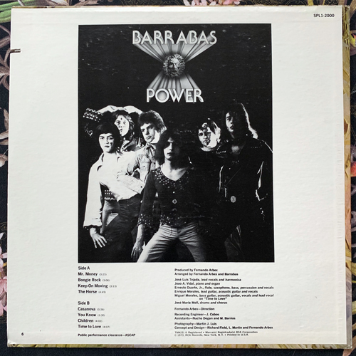 BARRABAS Power (RCA - USA original) (VG+) LP