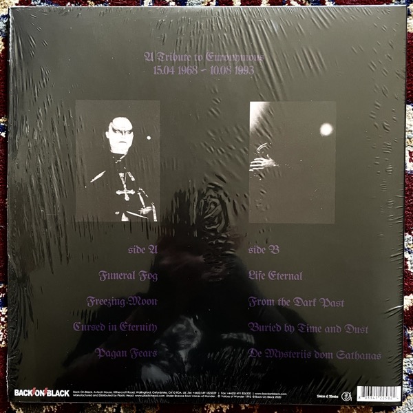 MAYHEM De Mysteriis Dom Sathanas (Purple vinyl) (Back On Black - UK 2010 reissue) (NM) LP