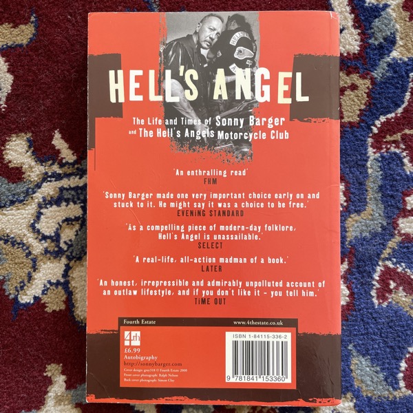 RALPH 'SONNY' BARGER Hell's Angel (VG+) BOOK