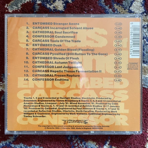 VARIOUS Gods Of Grind (Earache - UK original) (EX) CD