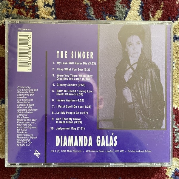 DIAMANDA GALÁS The Singer (Mute - UK reissue) (EX) CD