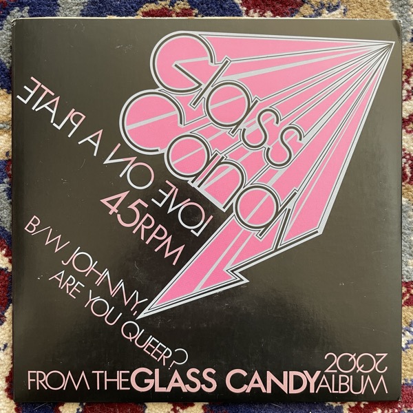 GLASS CANDY Love On A Plate (Splatter vinyl) (Release the Bats - Sweden original) (VG+/EX) 7"