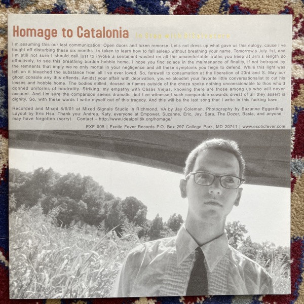 ANDREA LISI / HOMAGE TO CATALONIA Split (Exotic Fever - USA original) (EX) 7"