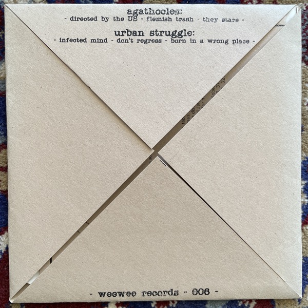 AGATHOCLES / URBAN STRUGGLE Split (Wee Wee - France original) (EX) 7"