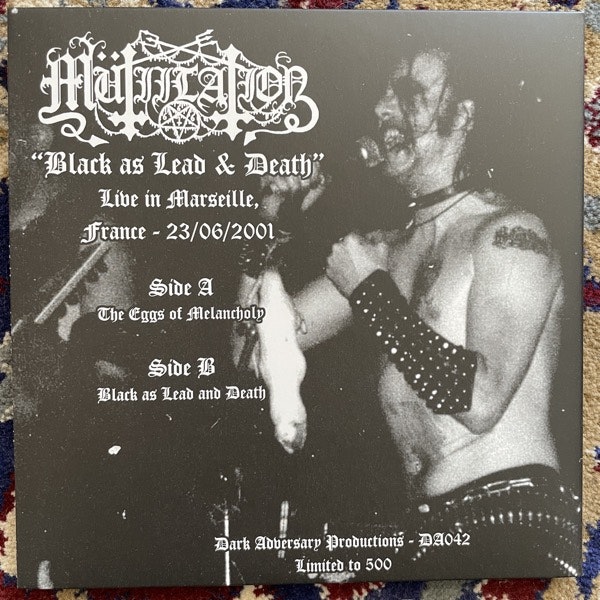 MÜTIILATION Black As Lead & Death (Dark Adversary - Australia original) (NM/VG+) 7"