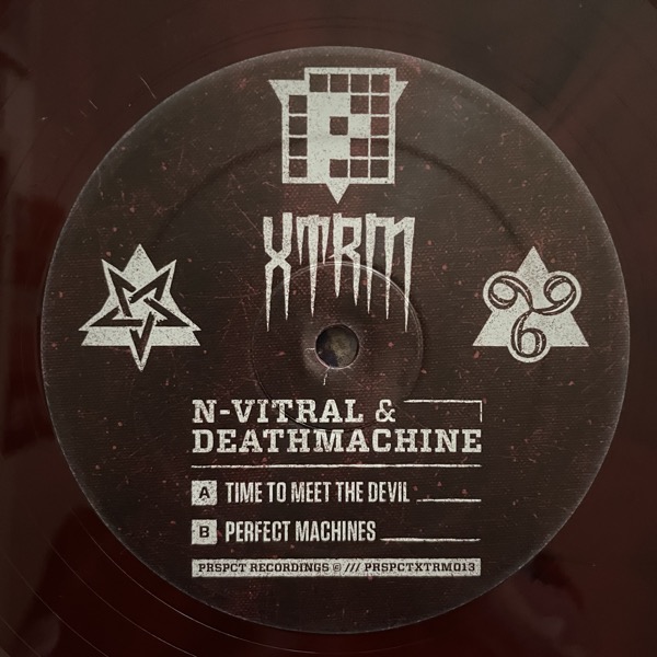 N-VITRAL & DEATHMACHINE Time To Meet The Devil (Red vinyl) (PRSPCT XTRM - Holland original) (VG+) 12"