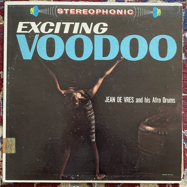 JEAN DE VRES AND HIS AFRO DRUMS Exciting Voodoo (Palace - USA original) (VG) LP