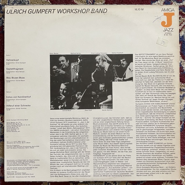 ULRICH GUMPERT WORKSHOP BAND Ulrich Gumpert Workshop Band (AMIGA - Germany original) (VG/VG+) LP