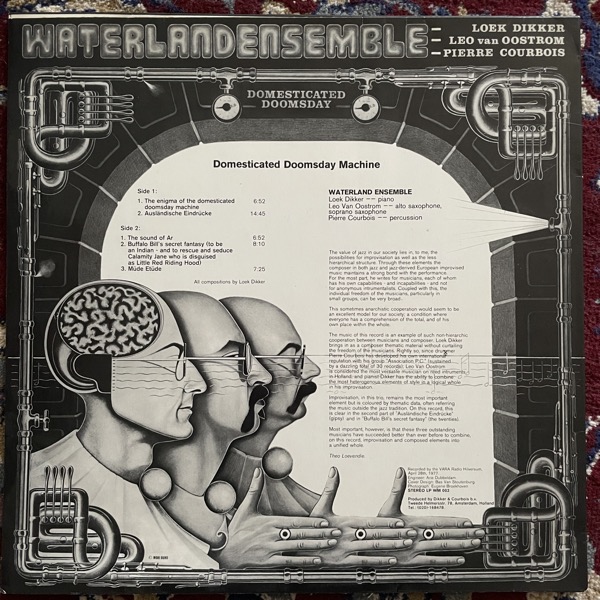 LOEK DIKKER WATERLAND ENSEMBLE Domesticated Doomsday Machine (Incl. promo sheets) (Waterland - Holland original) (VG+/EX) LP