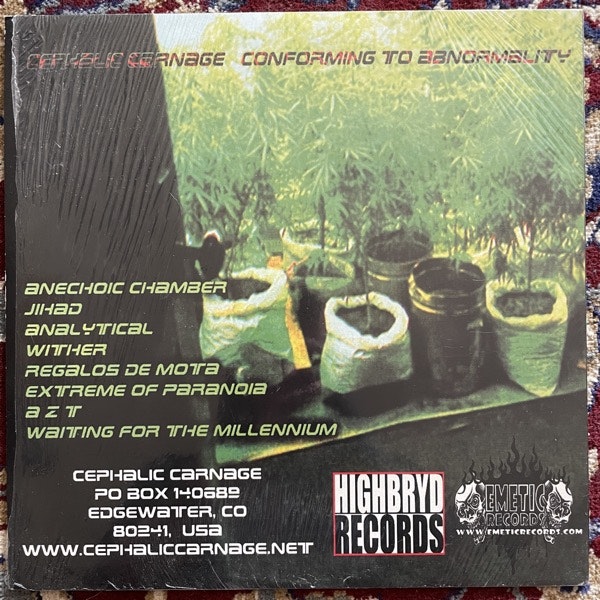 CEPHALIC CARNAGE Conforming To Abnormality (Emetic - USA original) (EX) LP