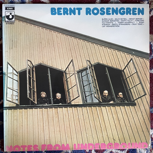 BERNT ROSENGREN Notes From Underground (Harvest - Sweden original) (EX) 2LP