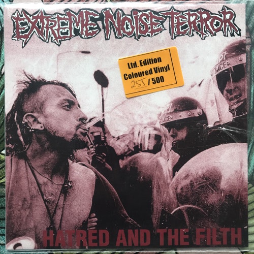 EXTREME NOISE TERROR Hatred And The Filth (Red vinyl) (Distortion - Sweden original) (NM/EX) 7"