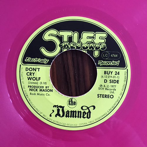 DAMNED, the Don't Cry Wolf (Pink vinyl) (Stiff - UK original) (VG/VG+) 7"