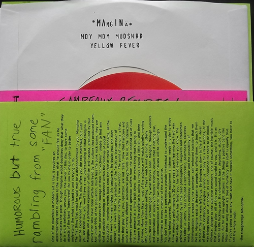 MANGINA Muddy Muddy Mudshark (White vinyl) (Jeth-Row - USA original) (NM) 7"+CDR