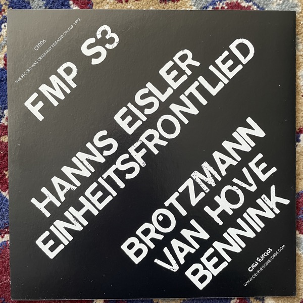HANNS EISLER - BRÖTZMANN / VAN HOVE / BENNINK Einheitsfrontlied (Cien Fuegos - Austria reissue) (NM/EX) 7"