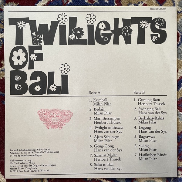 MÜNCHENER STUDIOORCHESTER Twilights Of Bali (Free Soul - Germany reissue) (NM) LP