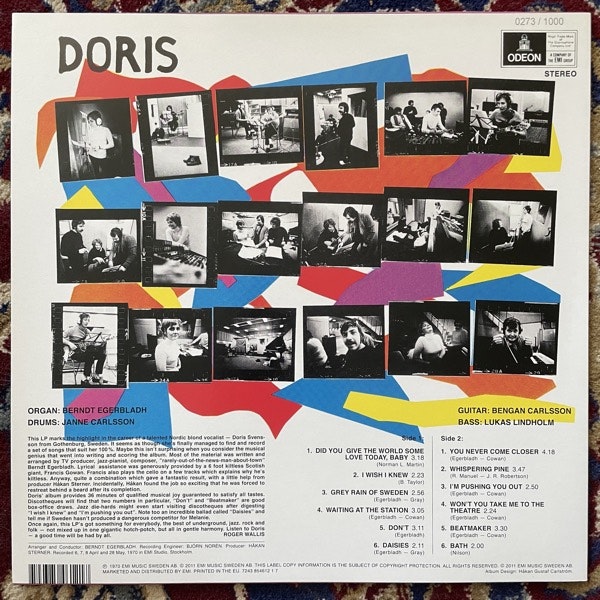 DORIS Did You Give The World Some Love Today, Baby (Blue vinyl) (EMI - Europe 2011 reissue) (EX) LP