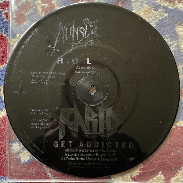 NUNSLAUGHTER / RABID Holier / Get Addicted (Hells Headbangers ‎- USA original) (EX) PIC 7"