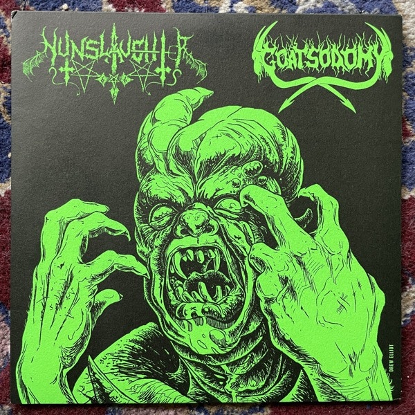 NUNSLAUGHTER / GOATSODOMY Split (Hells Headbangers - USA original) (EX) 7"