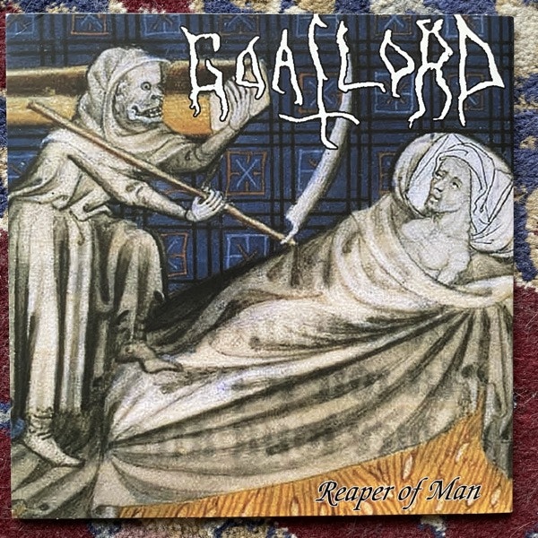 NUNSLAUGHTER / GOATLORD Foreshadow / Reaper Of Man (Yellow vinyl) ( Bestial Onslaught - USA original) (EX) 7"