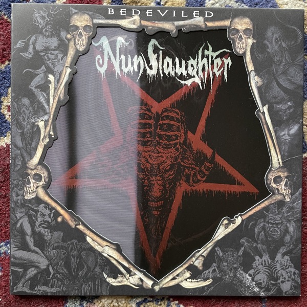NUNSLAUGHTER / THRONEUM Bedeviled (Hells Headbangers - USA original) (EX) 7"