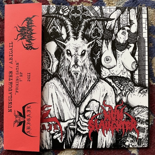 NUNSLAUGHTER / ABIGAIL Fucking Satan (Turanian Honour - Hungary original) (NM/EX) 7"