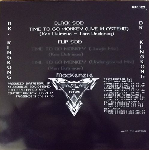 DR. KINGKONG Time To Go Monkey (Mackenzie - Belgium original) (VG/EX) 12" EP