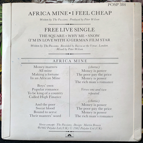 PASSIONS, the Africa Mine (Polydor - UK original) (VG+/EX) 2x7"
