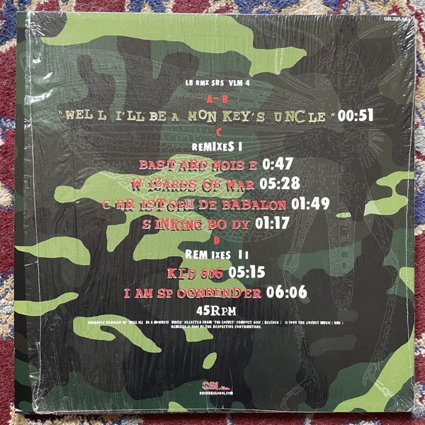 LOCUST, the Well I'll Be A Monkey's Uncle (Green vinyl) (Gold Standard Laboratories - USA original) (EX) 2x12"