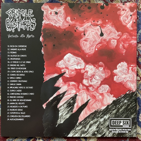 CRIPPLE BASTARDS Variante Alla Morte (Clear vinyl) (Deep Six - USA original) (EX) LP
