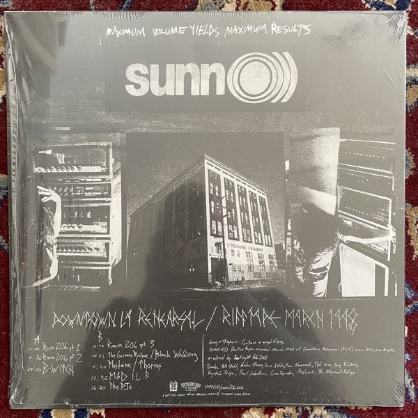 SUNN O))) Downtown LA Rehearsal / Rifftape March 1998 (Southern Lord - USA original) (NM) LP