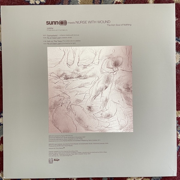 SUNN O))) MEETS NURSE WITH WOUND The Iron Soul Of Nothing (Ideologic Organ - Europe original) (NM) 2LP