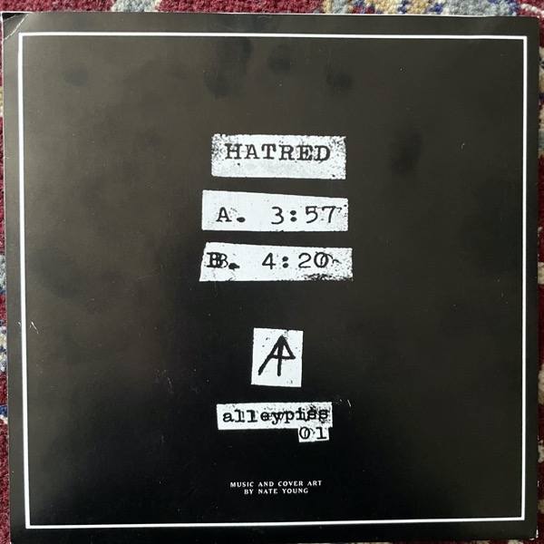HATRED Hatred (Clear vinyl) (Alleypiss - USA original) (VG+) 7"