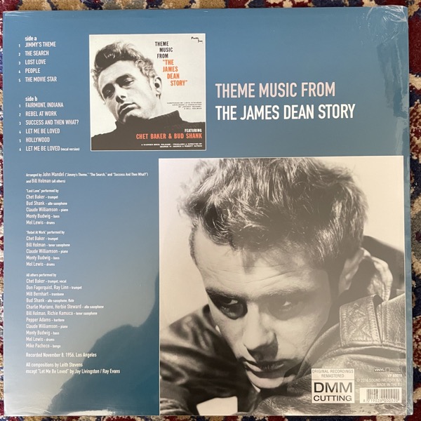 CHET BAKER & BUD SHANK Theme Music From "The James Dean Story" (Vinyl Passion - Europe reissue) (SS) LP
