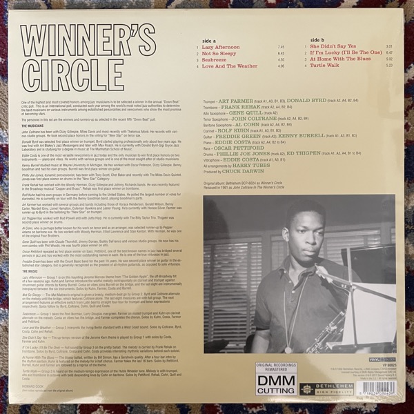 JOHN COLTRANE John Coltrane In The Winners Circle (Vinyl Passion - Europe reissue) LP