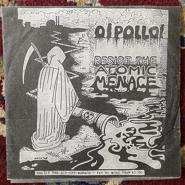 OI POLLOI Resist The Atomic Menace (Red vinyl) (Campary - Germany 1994 reissue) (VG/VG+) 7"