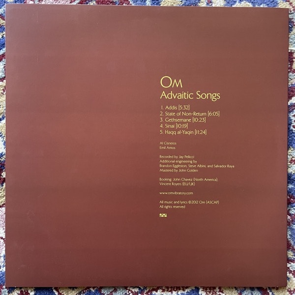 OM Advaitic Songs (Drag City - USA original) (EX) 2LP