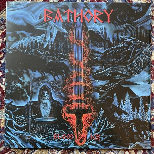 BATHORY Blood On Ice (Red vinyl) (Black Mark - Sweden 2013 reissue) (NM) 2LP