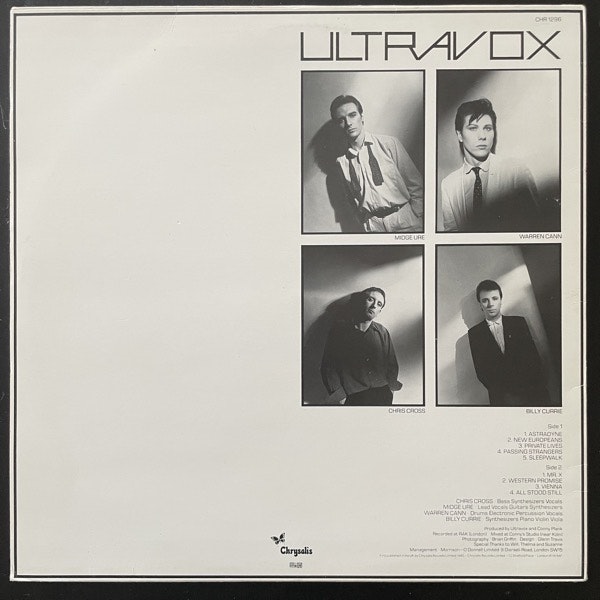 ULTRAVOX Vienna (Chrysalis - Sweden original) (VG+) LP