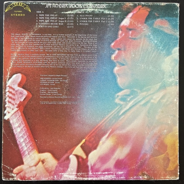 JIMI HENDRIX Roots Of Hendrix (TRIP - USA reissue) (VG-/VG+) LP
