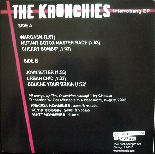KRUNCHIES, the Interrobang EP (Criminal IQ - USA original) (EX) 7"