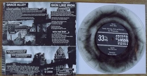 GRACE ALLEY / SKIN LIKE IRON Quake City (Clear/black vinyl) (Spiderghost Pressgang - USA original) (EX) 7"