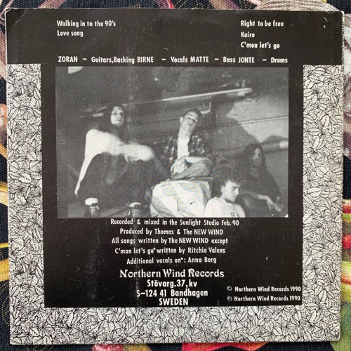 NEW WIND, the Walking In To The 90's..... (Northern Wind - Sweden original) (VG/VG+) 7"