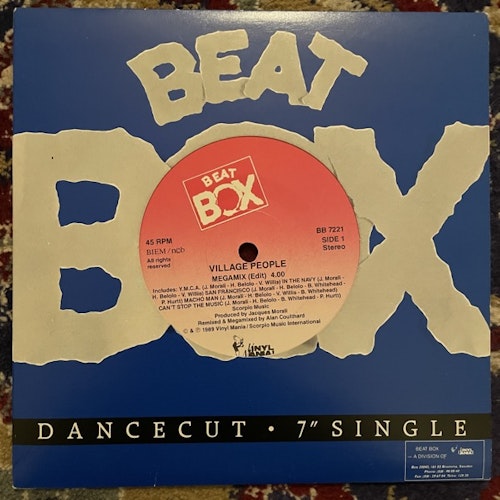 VILLAGE PEOPLE Megamix (Beat Box - Sweden original) (VG+) 7"