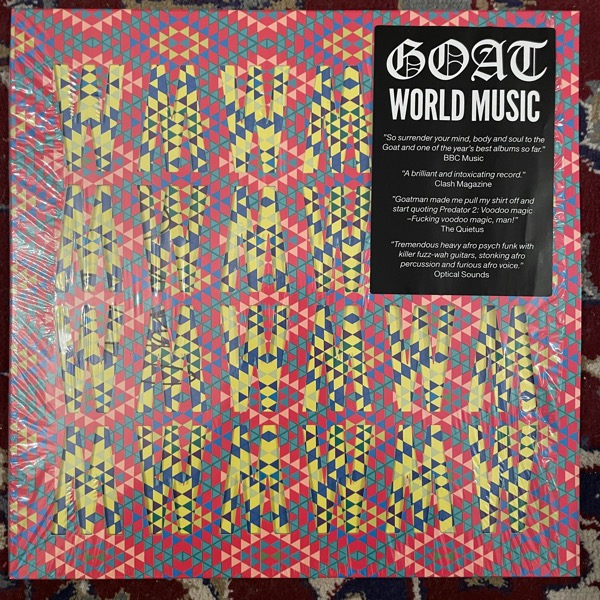 GOAT World Music (SIGNED. Purple vinyl) (Stranded - Sweden original) (NM/VG+) LP