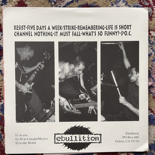 SEEIN' RED Marinus (Ebullition - USA original) (VG+/EX) 7"